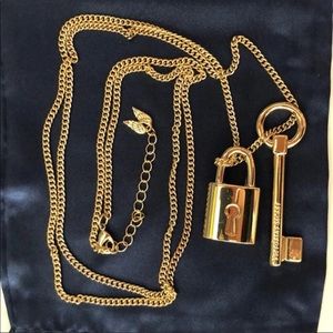 Victoria’s Secret Gold Tone Lock & Key Necklace